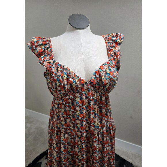 Floral Tiered Maxi Dress By English Factory Size S - Picture 6 of 12